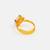 Gold plated ruby red pearl ring