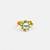 Gold plated pearl kundan flower ring