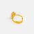 Gold plated ruby red pearl halo ring