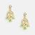 Gold plated pearl kundan mint green earrings