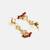Gold plated kundan maroon drop earrings