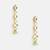 Gold plated kundan mint green beaded drop earrings