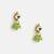 Gold plated kundan mint green stud earrings