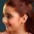 Gold plated kundan amber yellow stud earrings