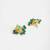 Gold plated emerald green kundan cluster earrings