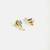 Gold plated blue stone pearl earrings