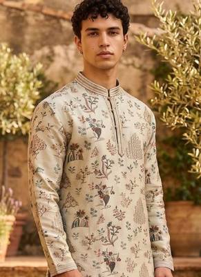 Premium golden designer ethnic collection – silk kurta pajama sets with luxurious detailing 2