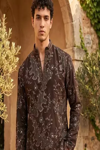 Premium coffee designer ethnic collection – heavy lachaka kurta pajama sets with luxurious detailing