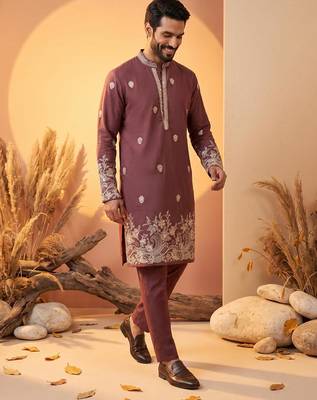 Premium pink designer ethnic collection – heavy lachaka kurta pajama sets with luxurious detailing 1