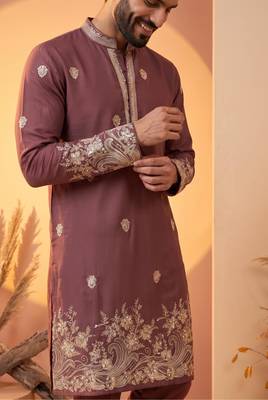 Premium pink designer ethnic collection – heavy lachaka kurta pajama sets with luxurious detailing 2