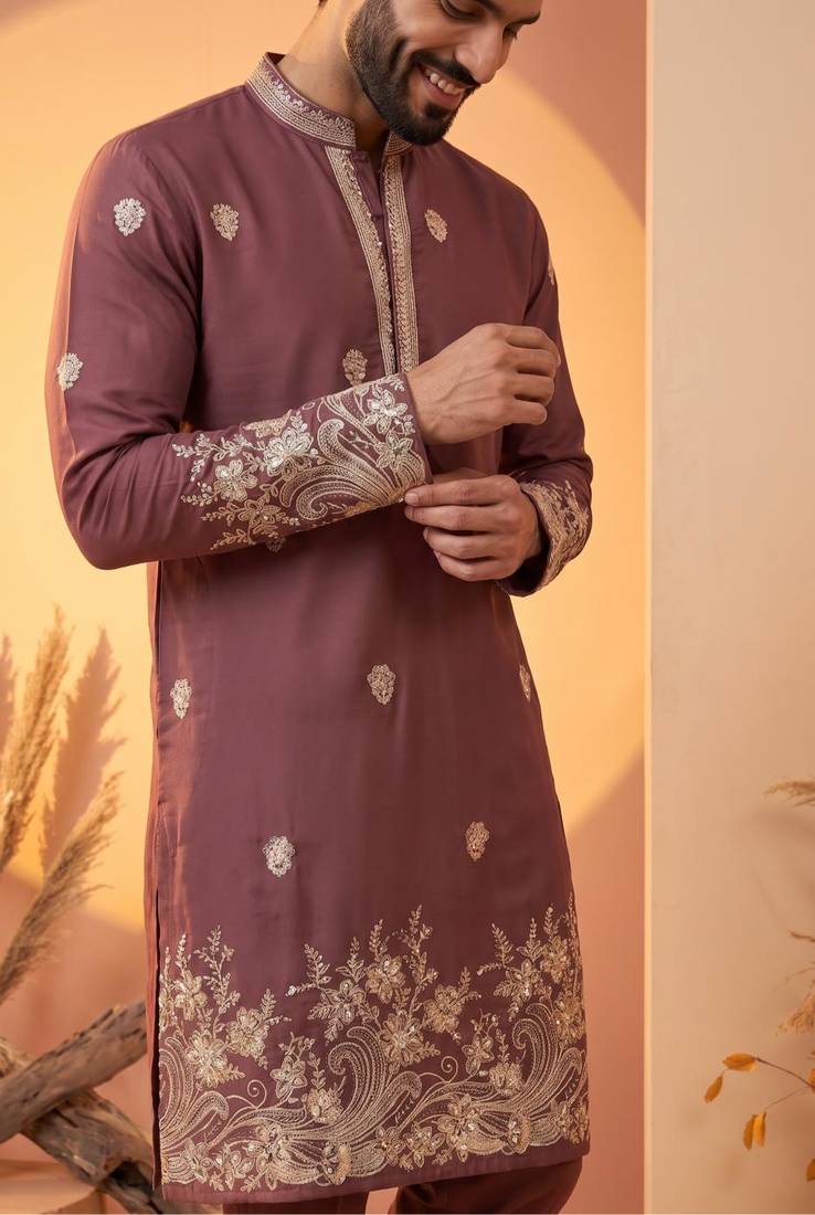 Premium pink designer ethnic collection – heavy lachaka kurta pajama sets with luxurious detailing
