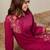 Pink cotton a-line kurta with trousers