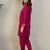 Pink cotton a-line kurta with trousers