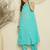 Sea green cotton a-line kurta with trousers