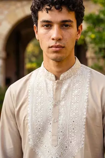 Premium cream designer ethnic collection – heavy lachaka kurta pajama sets with luxurious detailing