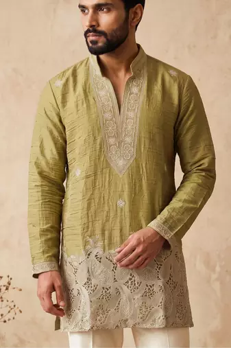 Premium mehandi designer ethnic collection – salsa fabric kurta pajama sets with luxurious detailing