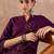 Purple rayon straight kurta with trousers