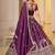 WINE CHINON SILK PARTY WEAR EMBROIDERY LEHENGA CHOLI 