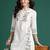 White cotton straight kurta with trousers