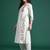 White cotton straight kurta with trousers