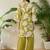 Green cotton straight kurta with palazzos