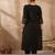 Black cotton a-line kurta with trousers