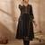Black cotton a-line kurta with trousers
