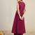 Maroon cotton a-line kurta with palazzos