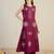 Maroon cotton a-line kurta with palazzos