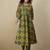 Green cotton a-line kurta with trousers