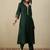 Green liva a-line kurta with trousers