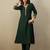 Green liva a-line kurta with trousers