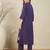 Purple cotton a-line kurta with trousers
