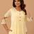 Off white cotton a-line kurta with trousers