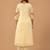 Off white cotton a-line kurta with trousers