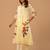 Off white cotton a-line kurta with trousers