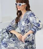 Off white cotton straight kurta with trousers