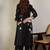 Black rayon a-line kurta with trousers