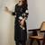 Black rayon a-line kurta with trousers