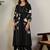 Black rayon a-line kurta with trousers