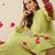 Green rayon a-line kurta with palazzos