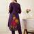 Purple cotton a-line kurta with trousers