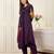 Purple cotton a-line kurta with trousers