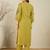 Green rayon straight kurta with trousers