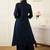 Blue cotton-blend a-line kurta with palazzos