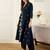Blue cotton-blend a-line kurta with palazzos