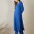 Blue cotton straight kurta with trousers