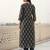Black cotton a-line kurta with trousers