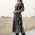 Black cotton a-line kurta with trousers