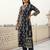Black cotton a-line kurta with trousers